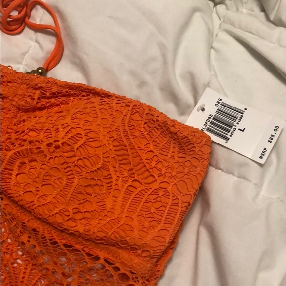 NWT $130 RALPH LAUREN TANKINI CROCHET ORANGE🍊L🍊 - Picture 7 of 8